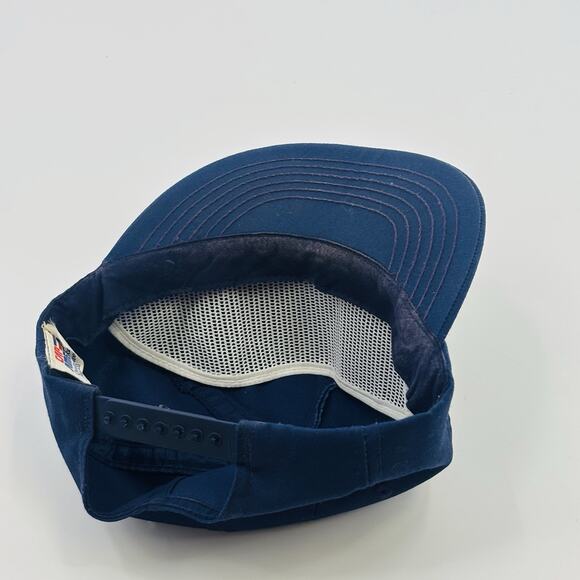 VTG US NAVY Memorial Plankowner Snapback Hat Military Blue MADE IN USA - Picture 7 of 7